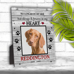 Modern White Wood Family Pet Photo Memorial Plaque