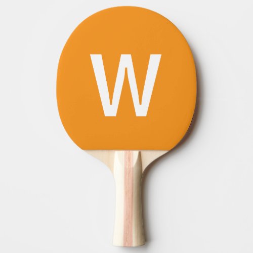 Modern white & yellow Personalized Ping Pong Ball Paddle