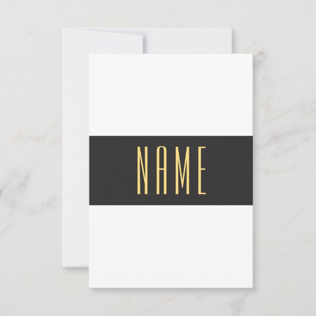 Modern Wide Gray White Stripes Tall Elegant Text Thank You Card (Front)