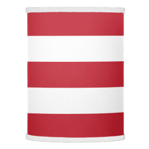 Modern Wide Striped Lamp in Cherry Red