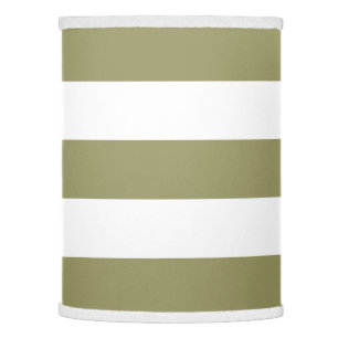 Modern Wide Striped Lamp in Khaki Green