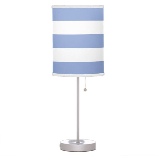 Modern Wide Striped Lamp in Periwinkle