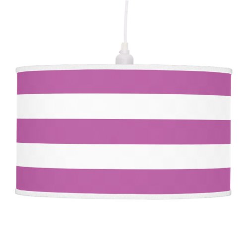 Modern Wide Striped Pendant Lamp in Pinky Purple