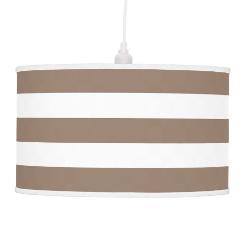 Modern Wide Striped Pendant Lamp Malt Brown