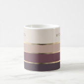 Modern Wide Stripes Gold Custom Coffee Mug | Zazzle