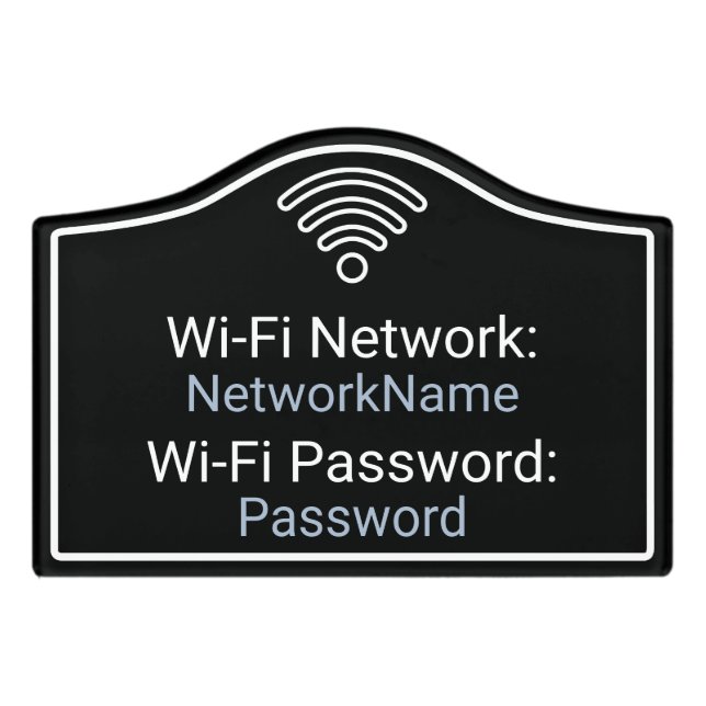 Modern Wifi Instructions Vacation Rental Sign (Small Crest Front)