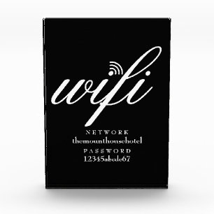 Modern Wifi Network and Password Sign Photo Block