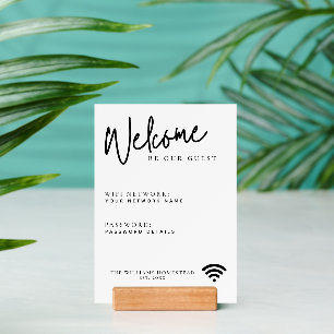 Modern Wifi Network Password Guest Information Holder