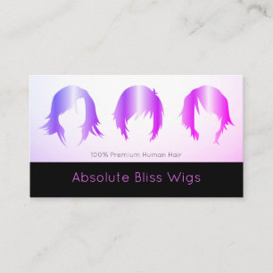 Modern Wig Shop Hairstylist Business Card