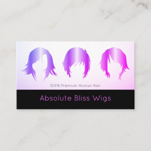 Modern Wig Shop Hairstylist Business Card