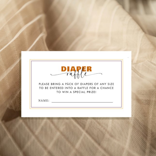 MOdern Wild One diaper raffle  Enclosure Card (Creator Uploaded)