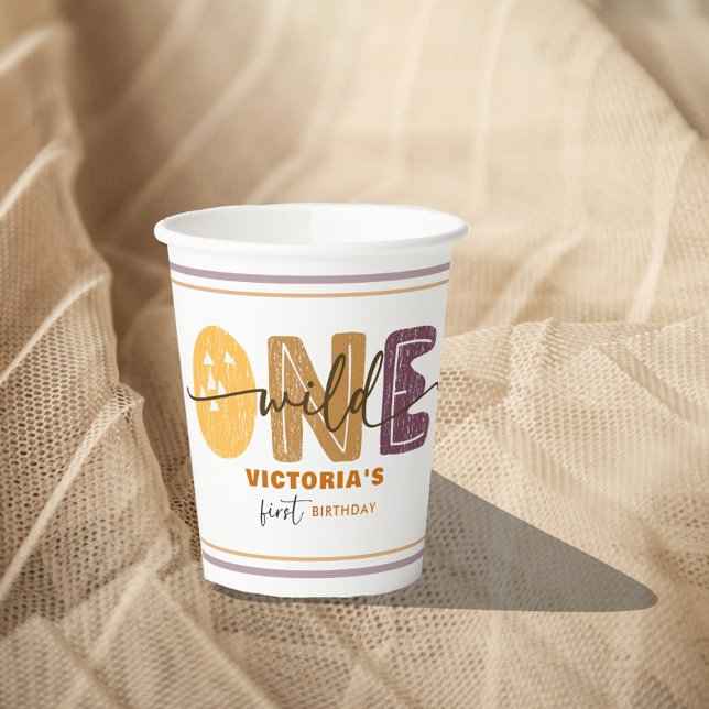 Modern Wild One first Birthday Paper Cups (Creator Uploaded)
