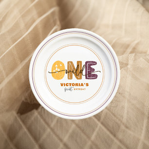 Modern Wild One First Birthday Paper Plates