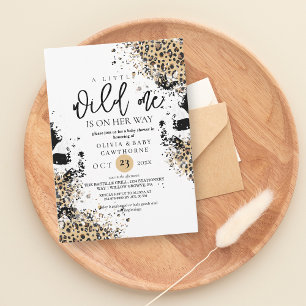 Modern Wild One Safari Baby Shower Invitation