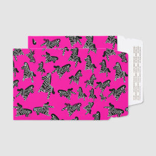Modern wild pink zebra envelope mailers