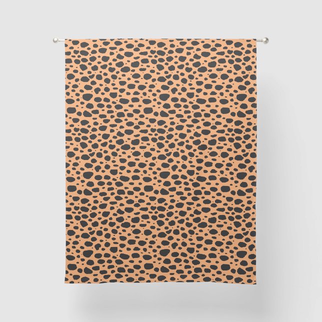 Modern Wild Safari Cat Animal Print Spot Sheer Curtains (Front)