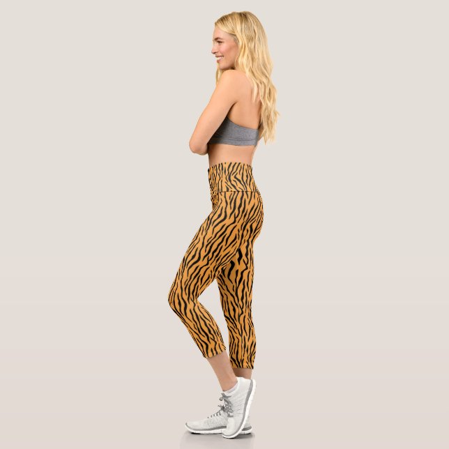 Modern Wild Tiger Pattern Leggings (Left)