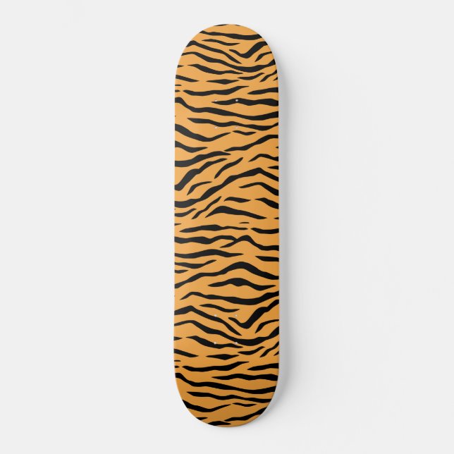Modern Wild Tiger Pattern Skateboard (Front)