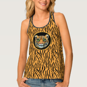 Modern Wild Tiger Pattern Tank Top