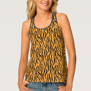 Modern Wild Tiger Pattern Tank Top