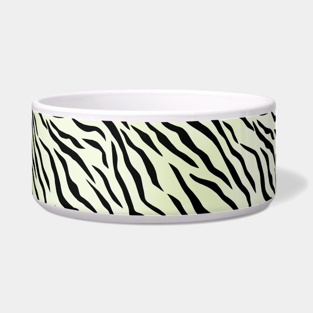 Modern Wild White Tiger Pattern Bowl (Front)