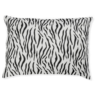 Modern Wild White Tiger Pattern Pet Bed
