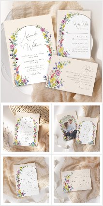 Modern Wildflower Arch Wedding Suite