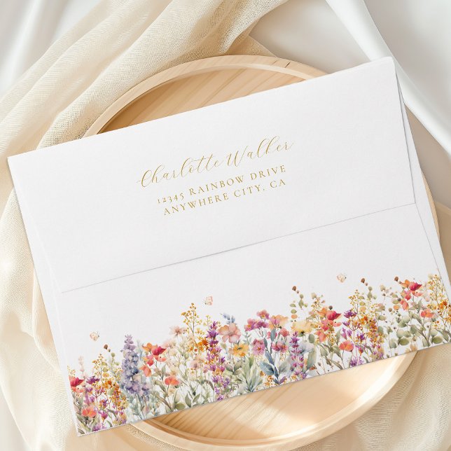 Modern, Wildflower Baby Shower Envelope (Creator Uploaded)