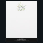 Modern Wildflower Botanical Business<br><div class="desc">Elegant and modern,  watercolor wildflowers and botanical greenery frame,  professional business letterhead.</div>
