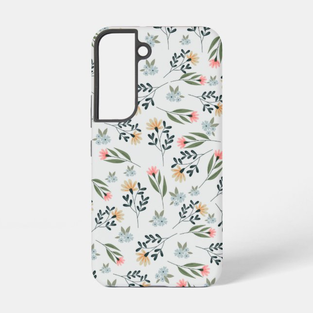 Modern Wildflower Botanical Pattern Samsung Galaxy Case (Back)