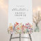 Modern, wildflower Bridal Shower Welcome