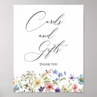 Modern Wildflower Floral Bridal Cards & Gifts