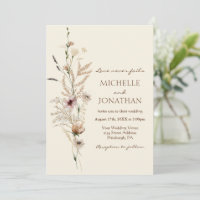 Modern Wildflower Floral Christian Bible Wedding
