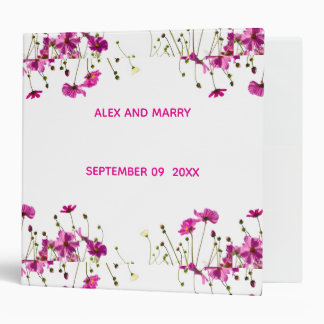 Modern Wildflower Garden Border 3 Ring Binder
