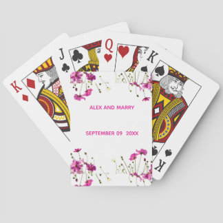 Modern Wildflower Garden Border Poker Cards