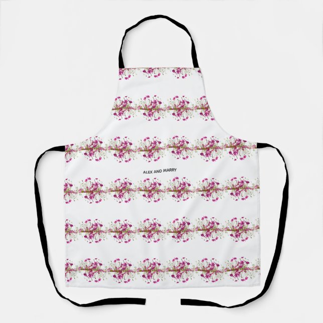 Modern Wildflower Garden Border SERVING TRAY Apron (Front)