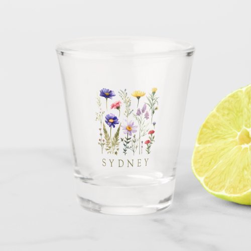 Modern  Wildflower Shot Glass