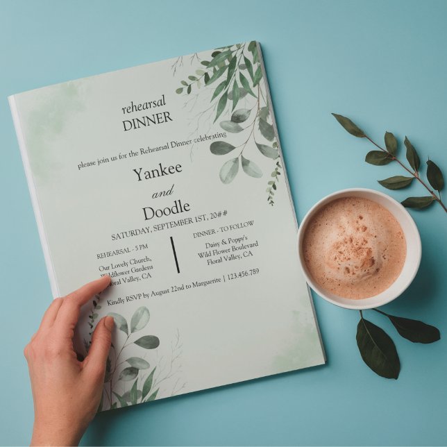 Modern wildflower spring wedding Dinner Invitation (Creator Uploaded)