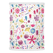 Modern Wildflower Watercolor Lamp Shade (Left)