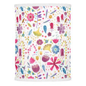 Modern Wildflower Watercolor Lamp Shade (Front)