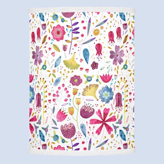 Modern Wildflower Watercolor Lamp Shade