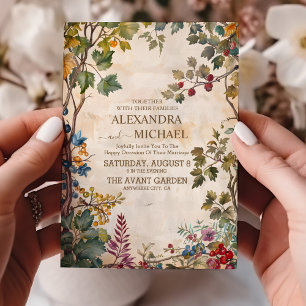 Modern Wildflower Wedding Invitation