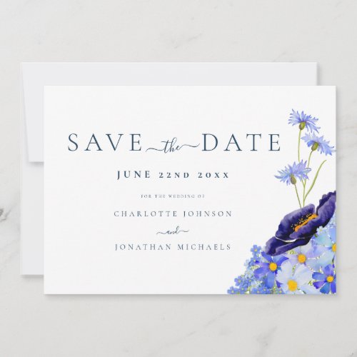 Modern Wildflower Wedding Save The Date