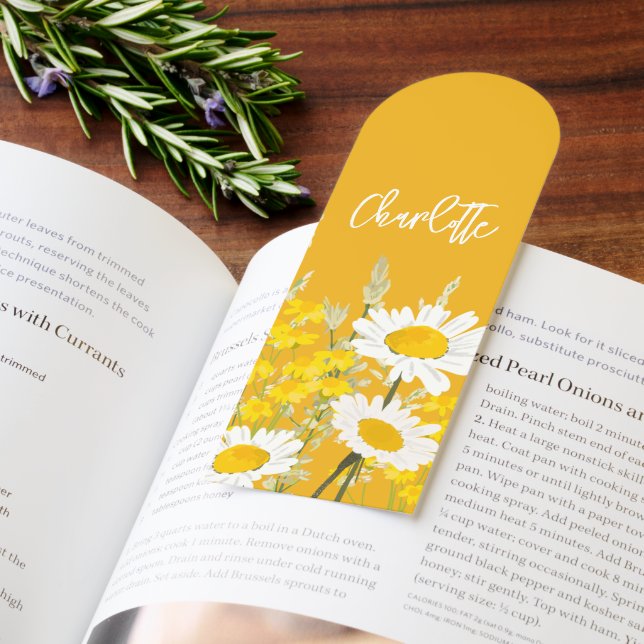 Modern Wildflowers Custom Monogram Bookmarks (Book)
