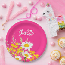 Modern Wildflowers Custom Monogram