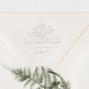 Modern Wildflowers Personalized Book Embosser