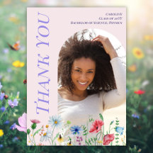 Modern Wildflowers Pink Graduation 2025 Arch Photo