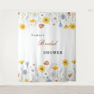 Modern wildflowers spring wedding Backdrop Decor