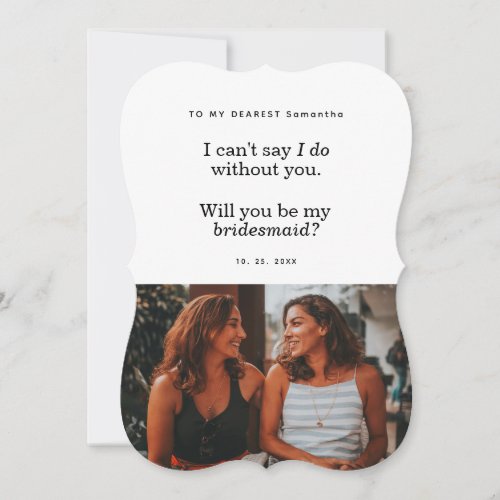 Modern Will You Be My Bridesmaid Bracket Photo