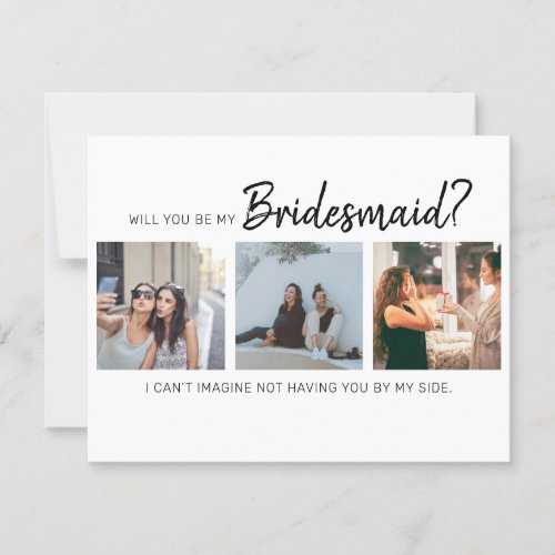 Modern Will You Be My Bridesmaid  Photo Collage